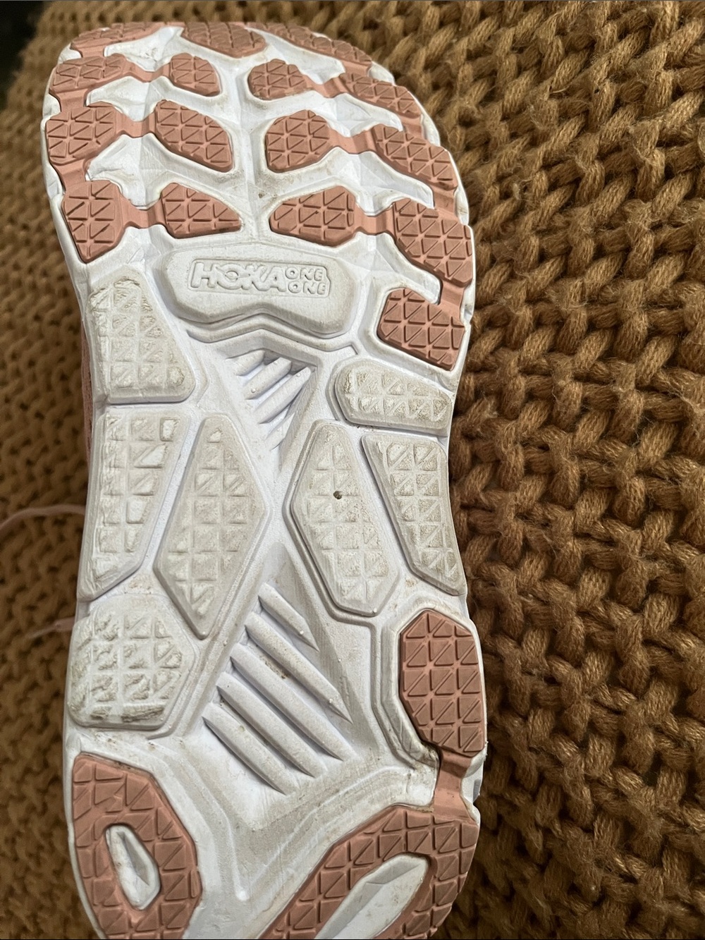 Hoka Clifton 7 Women’s Running Shoes Misty Rose Pink and White - Picture 5 of 5
